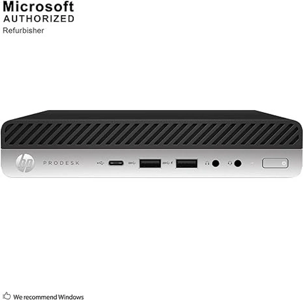 CORE I5- 7TH GEN- TINY- HP Prodesk 600 G3/ 800 G3 Micro Computer Mini PC (Intel Core i5-7500T , 4 GB DDR4 Ram, 500 GB HDD, 4K Support, DP, USB 3.0, USB-C) Win 10 Pro (Renewed)- 1 Year Warrenty