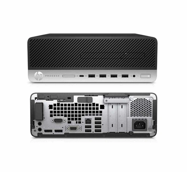 CORE I5- 8TH GEN- HP ProDesk 600 G4 SFF Home and Business Desktop Black (Intel i5-8500 6-Core, 4 GB RAM, 500 GB HDD , Intel UHD 630, 2xUSB 3.1, 2 Display Port (DP), Optical Drive, Win 10 Pro) (Renewed)- 1 Year Warrnety