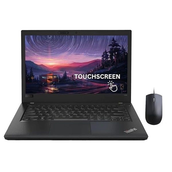 CORE I5- 8TH GEN- TOUCH SCREEN- (Renewed) Lenovo ThinkPad T480 8th Gen Intel Core i5 Thin & Light FHD (8 GB DDR4 RAM/256 GB SSD/14" (35.6 cm) FHD/Windows 10/MS Office/WiFi/Bluetooth 4.1/Webcam/Intel Graphics)