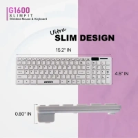 COMBO- WIRELESS- ZEBION G1600 Wireless Keyboard Mouse Combo with Nano Receiver, Slim,Elegant and Ergonomic chiclet Design, Tested with Over 15 Million keystrokes and clicks,1000 DPI,Durable Body (Black)