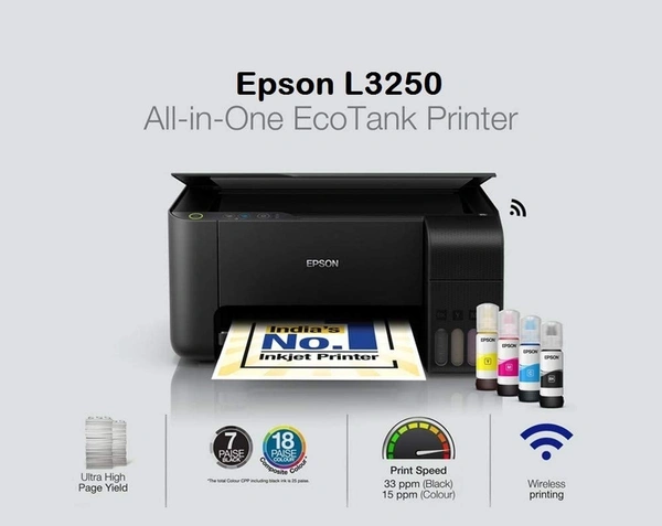 TANK SYSTEM- Epson EcoTank L3250 A4 Wi-Fi All-in-One Ink Tank Printer Ink