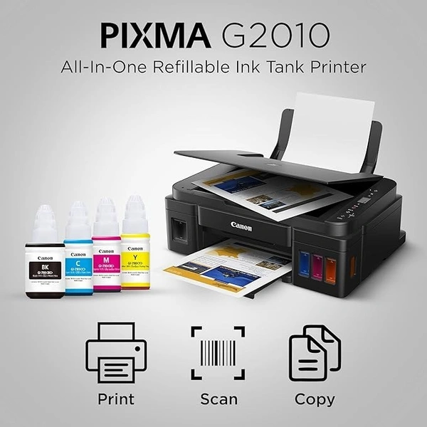 TANK SYSTEM- Canon PIXMA MegaTank G2010 All-in-One Ink Tank Colour Printer (Black)