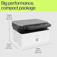 LASERJET- HP Monochrome Laser Printers MFP 1188A, Print, Copy, Scan, Hi-Speed Wired, USB 2.0,Up to 21 Ppm,150-Sheet Input Tray,100-Sheet Output Tray,10,000-Page Duty Cycle, 1-Year Warranty, Black&White,
