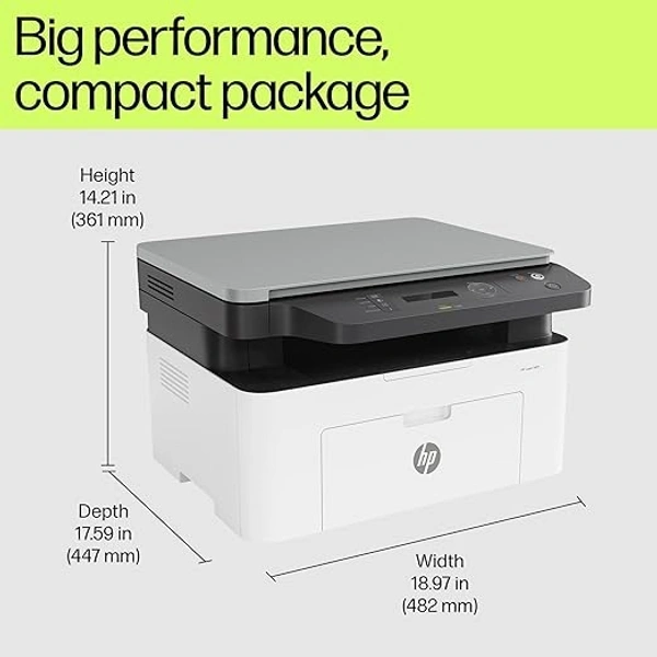 LASERJET- HP Monochrome Laser Printers MFP 1188A, Print, Copy, Scan, Hi-Speed Wired, USB 2.0,Up to 21 Ppm,150-Sheet Input Tray,100-Sheet Output Tray,10,000-Page Duty Cycle, 1-Year Warranty, Black&White,