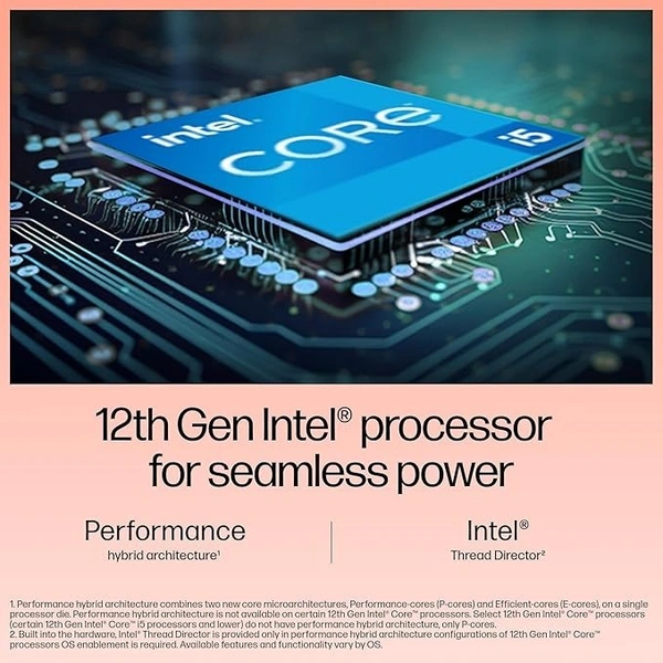 CORE I5- 12TH GEN- HP Laptop 15s, 12th Gen Intel Core i5-1235U, 15.6-inch (39.6 cm), FHD, 16GB DDR4, 512GB SSD, Intel Iris Xe Graphics, Backlit KB,MSO,Thin & Light, Dual Speakers (Win 11, Silver, 1.69 kg), fq5330TU