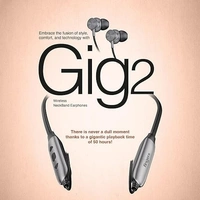 NECKBANDS- FINGERS Gig2 Wireless in-Ear Bluetooth Neckband Earphones with 50-hour Playtime, Built-in Mic with Surround Noise Cancellation SNC™ Technology, Dual Pairing, Made in India (Rich Grey)