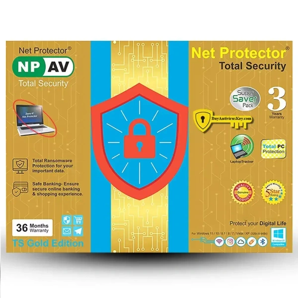ANTIVIRUS- 3 YEAR- Net Protector Antivirus for PC | Total Security 2024 | 1 PC | 3 Years | Email Delivery in less than 1 MIN