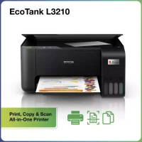 TANK SYSTEM- Epson Ecotank L3210 A4 All-in-One Wired Colour Home Inkjet Printers, Black