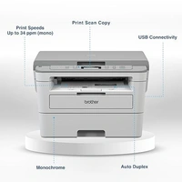 LASERJET-Brother DCP-B7500D Automatic Duplex Laser Printer with 34 Pages Per Minute Print Speed, Multifunction (Print Scan Copy), LCD Display, 128 MB Memory, Large 250 Sheet Paper Tray, USB Connectivity Visit the Brother Store