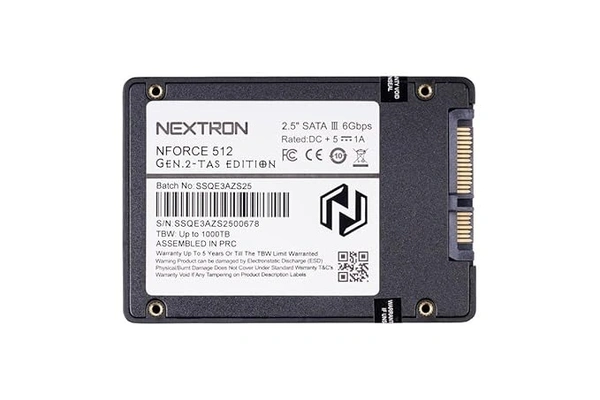 SSD- SATA- 512GB- NEXTRON NFORCE 512 512GB 2.5 SSD(Solid State Drive)