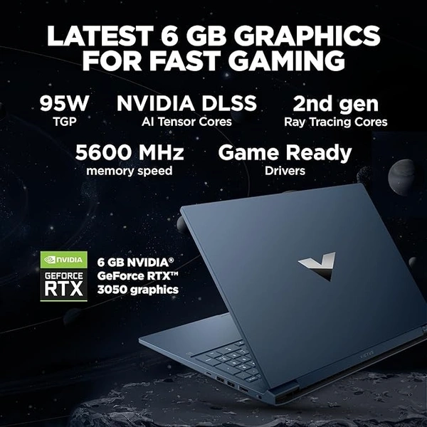 RYZEN- GAMING- HP Victus Windows 11 Home Gaming Laptop,Amd Ryzen 7 7840Hs Ai Powered,6Gb Rtx 3050 Gpu,16.1-Inch (40.9 Cm),95W Tgp,Fhd,IPS,144Hz,16Gb Ddr5,1Tb Ssd,Rgb Backlit Kb,B&O (Mso,Blue,2.29 Kg),S0089Ax