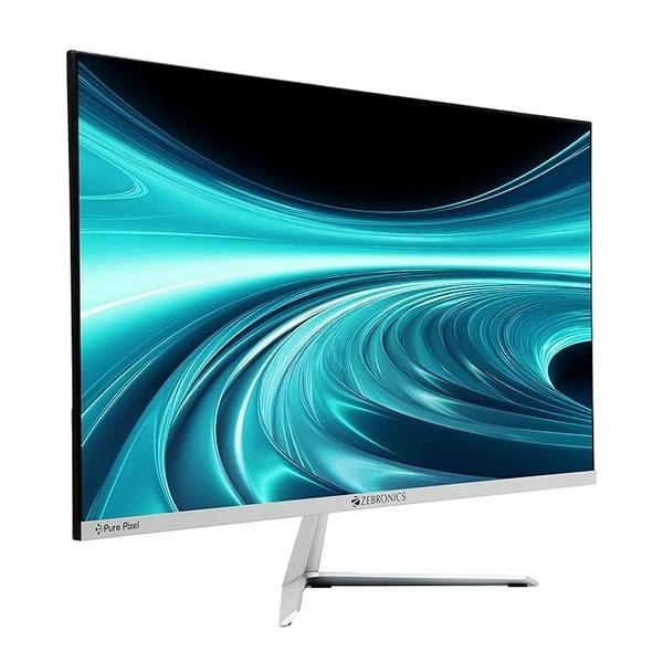 SIZE- 24" ZEBRONICS A24FHD LED Monitor, 24 inch (60.96cm), 250 nits, 100Hz, Slim Design, FHD, 1080p, Wall Mountable, HDMI, VGA, Ultra Slim Bezel, Metal stand, Built-in Speakers