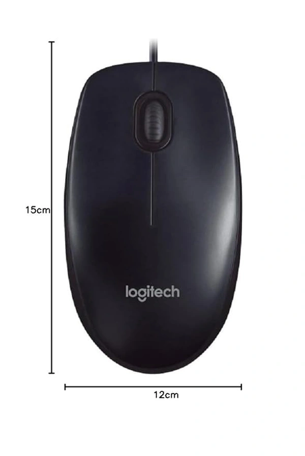 MOUSE- WIRED- Logitech M90 Wired USB Mouse,  1000 DPI Optical Tracking, Ambidextrous PC/Mac/Laptop - Black
