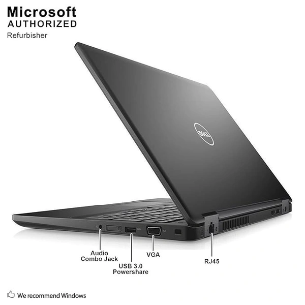 CORE I5- 6TH GEN- (Refurbished) Dell 5580 HD 15.6 Inch Business Laptop Notebook PC (Intel Core i5-6300U, 8GB Ram, 256GB SSD