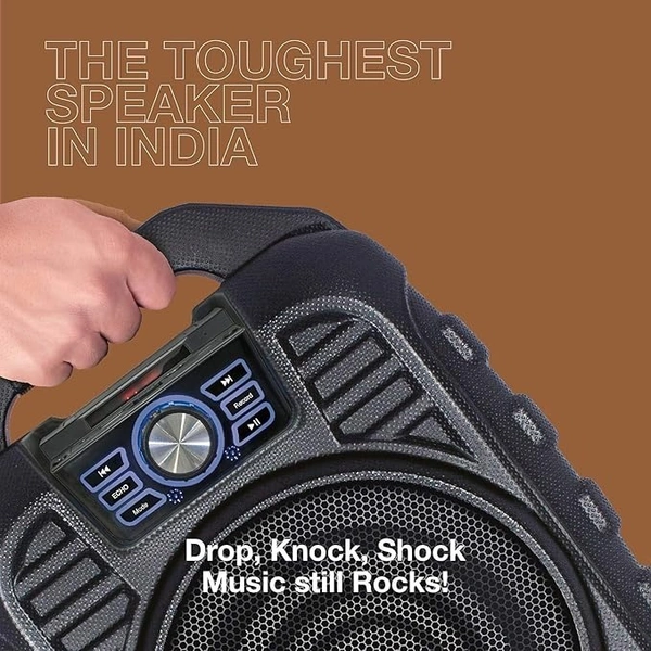 SPEAKERS- FINGERS Knockout Rugged 32 Watt Truly Wireless Bluetooth Portable Speaker (Black)