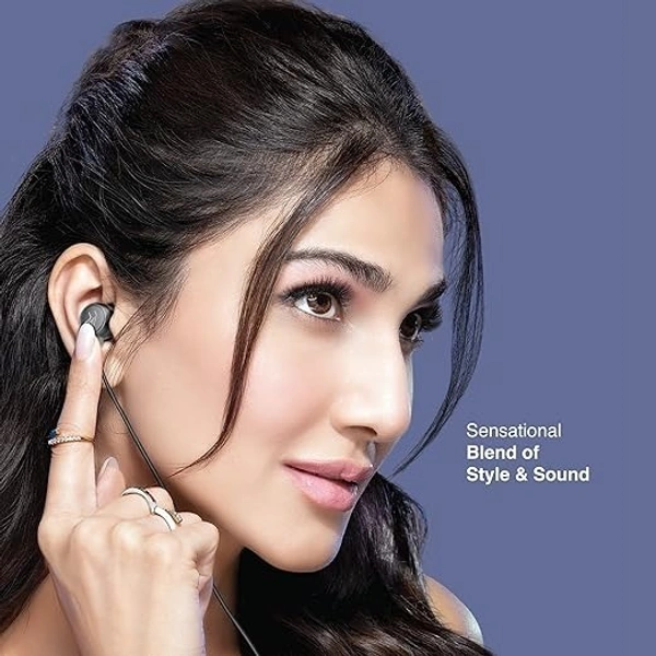 EARSET- FINGERS SoundElite Wired in-Ear Earphones with Built-in Mic, 10 mm Neodymium Driver, 3.5 mm L-pin Connector (Rich Grey)