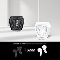 EARBUDS- FINGERS Tuxedo TWS Earbuds with 32-Hour Playtime, Fast Charging, 13mm Neodymium Drivers, Surround Noise Cancellation (SNC Technology) Built-in Mic, IPX4 Sweat Resistant, Voice Assistant (Luxe Black)