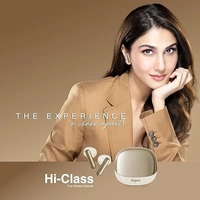EARBUDS- FINGERS Hi-Class TWS Earbuds - Classy | High-Class Sound, 24 Hours Playtime, Surround Noise Cancellation, Dual Language Voice Prompts, Intuitive Touch Controls (Champagne + Ivory White)