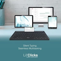 KEYBOARD- BTW- FINGERS Lil’Clicks Bluetooth Wireless Mini Keyboard (Bluetooth + Wireless 2.4 GHz | Compatible with Windows, macOS, Android, Linux & Chrome OS)