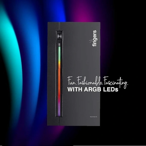 CABINET- RGB- Fingers RGB-Flow India's First Micro ATX PC C2 Fashion Computer Case Cabinet with ARGB LEDs