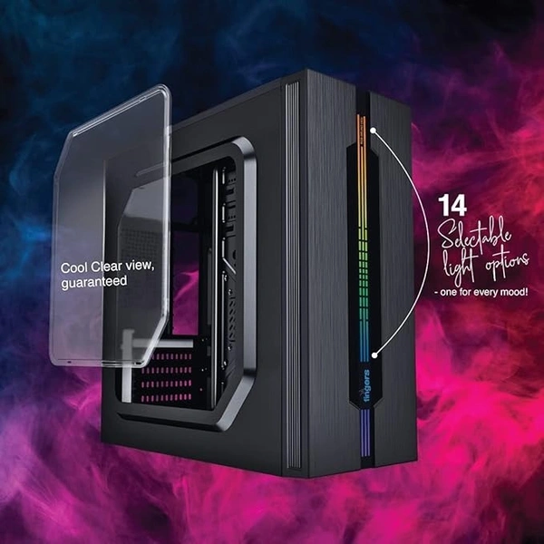 CABINET- RGB- Fingers RGB-Bruno (SG) Computer Case (with Side Transparent Glass | Full ATX PC Cabinet with ARGB LEDs)