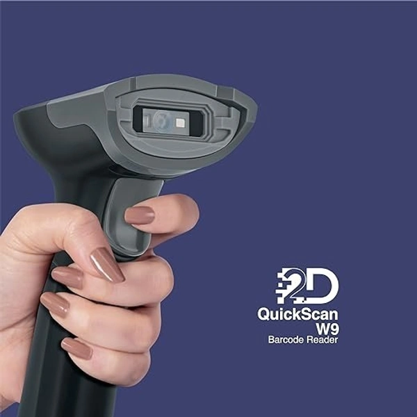 BARCODE SCANNER- WIRED- FINGERS 2D-QuickScan W9 USB Wired Barcode Scanner (Reads 1D/2D codes | Scan Rate: 200 scans/sec | Quick Scan & CMOS Image Technology | Ergonomic Design with U-Shaped LED Indicator)