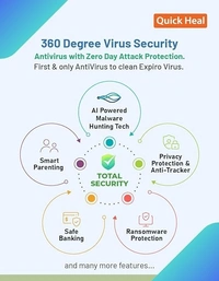 ANTIVIRUS- 1YEAR- 10PC- Quick Heal | Total Security Latest Version | 10 Users | 1 Year