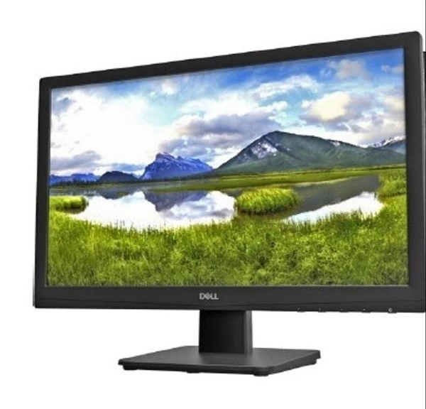 SIZE- 19"- Dell D1918H 18.5" (46 cm) HD Monitor 1366X768 Pixels@60Hz, TN Panel, 3Yrs Warranty, Brightness 200 cd/m², Contrast Ratio 600:1, 16.7m Colours, Colour Gamut 72% NTSC(CIE 1931), HDMI & VGA, Tilt Adjust