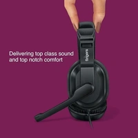 HEADPHONES- FINGERS S10 Wired On Ear Headphones with Adjustable Mic (Black)