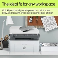 LASERJET- HP Laser MFP 1188Fnw, Wireless, Print, Copy, Scan, Fax, Monochrome Laser Printers, 40-Sheet Adf, Hi-Speed USB 2.0, Ethernet, Up to 21 Ppm, 150-Sheet Input Tray, 100-Sheet Output Tray, Black and White