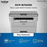 LASERJET-Brother DCP-B7500D Automatic Duplex Laser Printer with 34 Pages Per Minute Print Speed, Multifunction (Print Scan Copy), LCD Display, 128 MB Memory, Large 250 Sheet Paper Tray, USB Connectivity Visit the Brother Store