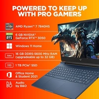 RYZEN- GAMING- HP Victus Windows 11 Home Gaming Laptop,Amd Ryzen 7 7840Hs Ai Powered,6Gb Rtx 3050 Gpu,16.1-Inch (40.9 Cm),95W Tgp,Fhd,IPS,144Hz,16Gb Ddr5,1Tb Ssd,Rgb Backlit Kb,B&O (Mso,Blue,2.29 Kg),S0089Ax