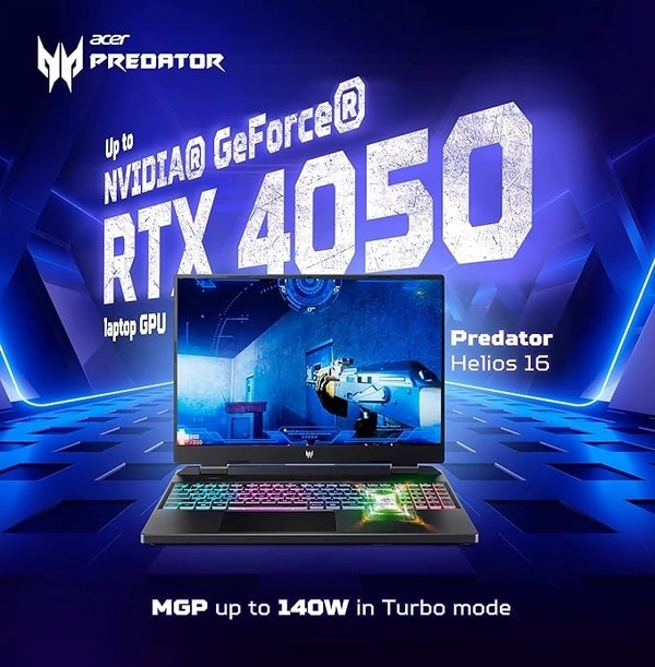 CORE I5- 13TH GEN- Acer Predator Helios Neo 16 Gaming Laptop 13th Gen Intel Core i5 Processor (16 GB/512 GB SSD/Windows 11 Home/NVIDIA ® GeForce RTX ¢ 4050) PHN16-71, (16") WUXGA Display