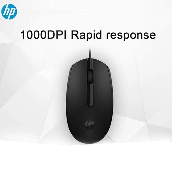MOUSE- WIRED- HP M10 Wired USB Mouse with 3 Buttons High Definition 1000DPI Optical Tracking and Ambidextrous Design