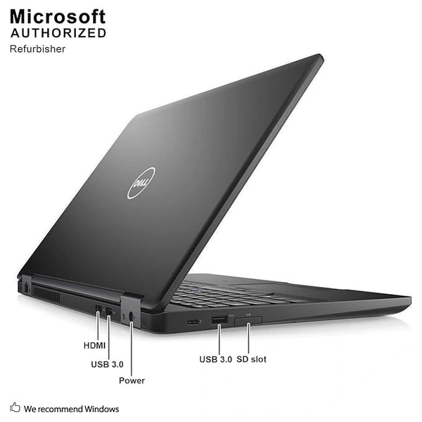 CORE I5- 6TH GEN- (Refurbished) Dell 5580 HD 15.6 Inch Business Laptop Notebook PC (Intel Core i5-6300U, 8GB Ram, 256GB SSD