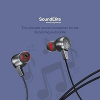 EARSET- FINGERS SoundElite Wired in-Ear Earphones with Built-in Mic, 10 mm Neodymium Driver, 3.5 mm L-pin Connector (Rich Grey)