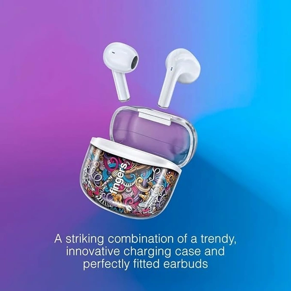 EARBUDS- FINGERS Melo-Mania in-Ear True Wireless Earbuds [25 Hours Playback | Built-in Mic with SNC™ (Surround Noise Cancellation) | IPX4 Sweat Proof | Type-C Fast Charging]