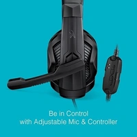 HEADPHONES- FINGERS USB-Talkathon On-Ear Wired Headphones with Mic (Big 40 mm Driver | Adjustable Mic | in-line Volume controller) - Black