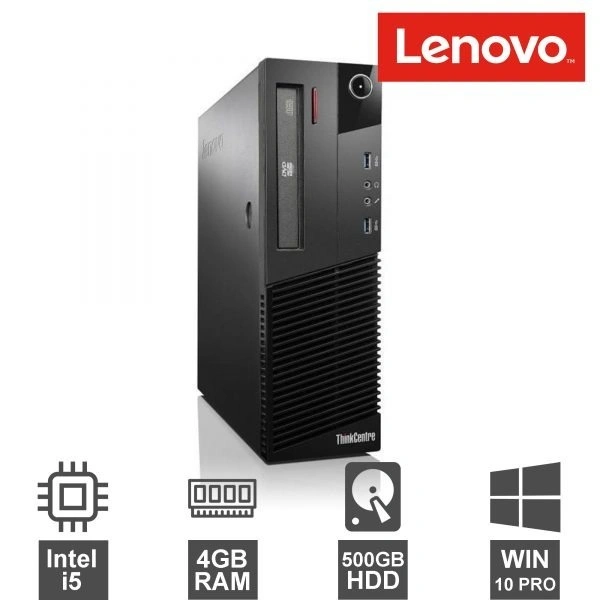 CORE I5- 4TH GEN-  Lenovo Thinkcentre M73/ E73- Intel Core i5- 4th Gen/ 4GB RAM/ 500 GB Storage/ DP Port/ VGA Port/ Slim/USB 3.0 /  USB Port/ Windows 10 Pro Desktop- 1 Year Warrenty