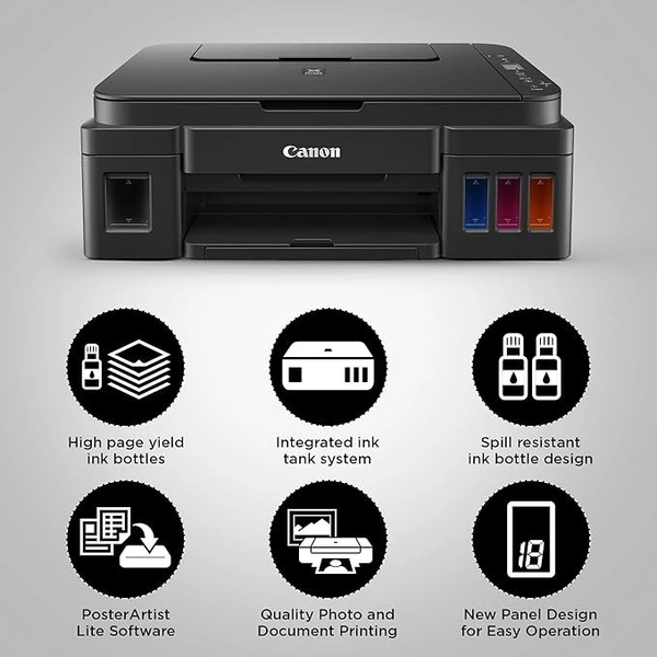 TANK SYSTEM- Canon PIXMA MegaTank G2010 All-in-One Ink Tank Colour Printer (Black)