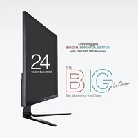 SIZE- 24"- FINGERS The Big Picture LED Monitor [23.8 (60.47 cm) FHD (1920x1080 px) Ultra-Slim & Frameless 16.7 m Colours Wall Mountable VGA, HDMI & Audio Out Ports - (Satin-2400, Black)