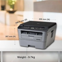 LASERJET- Brother DCP-L2520D Automatic Duplex Laser Printer with 30 Pages Per Minute Print Speed, Multifunction (Print Scan Copy), 2 in 1 (ID) Copy Button, LCD Display, 32 MB Memory, 250 Sheet Paper Tray, USB
