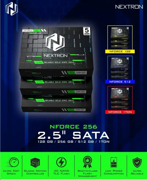 SSD- SATA- 256GB- NEXTRON NFORCE 256 256GB 2.5 SSD(Solid State Drive)