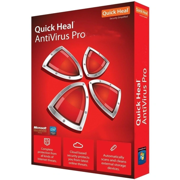 ANTIVIRUS- MULTIUSER- 1YEAR- 2PC- Quick Heal Antivirus Pro Latest Version - 2 PCs, 1 Year | AI Based Device Security for Laptop | Email and Browsing Protection 
