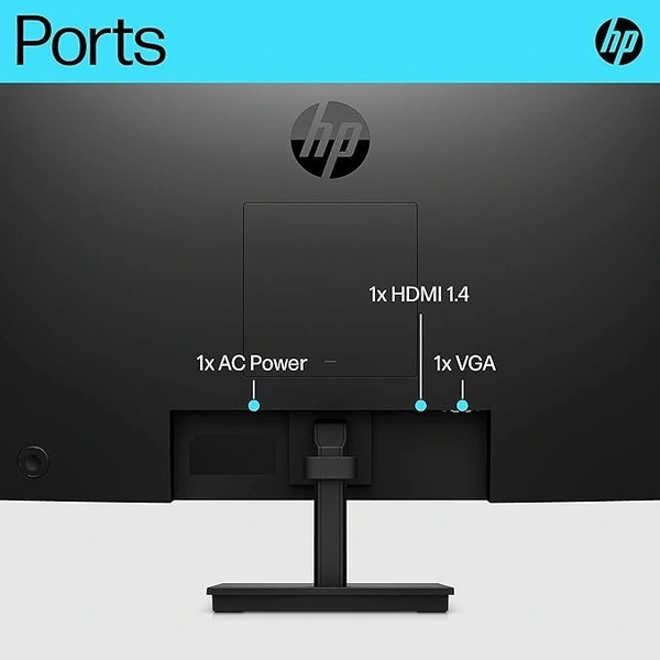 SIZE- 24"- HP V24V G5 Fhd LED Monitor,23.8 Inch(60.5Cm) Fhd LED Monitor Anti-Glare,Low Blue Light 3-Sided Micro-Edge Tuv Certified LED Monitor,75Hz,AMD Free Sync with 1Xvga,1Xhdmi 1.4 Ports,250 Nits(Black)