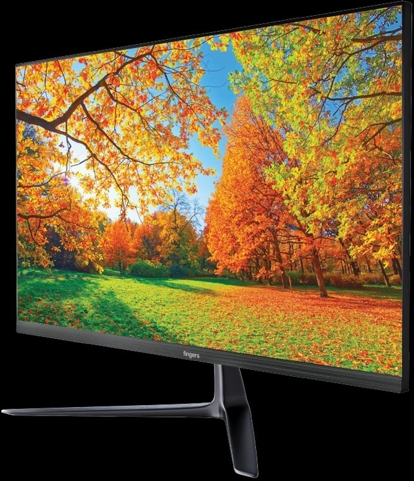 SIZE- 27" - FINGERS Satin-2722 LED Monitor (27 Screen Size, 1920 x 1080 IPS FHD Resolution, Low Power Consumption, Anti-Glare Screen Display, HD Interface + VGA + Audio Out Connectivity)