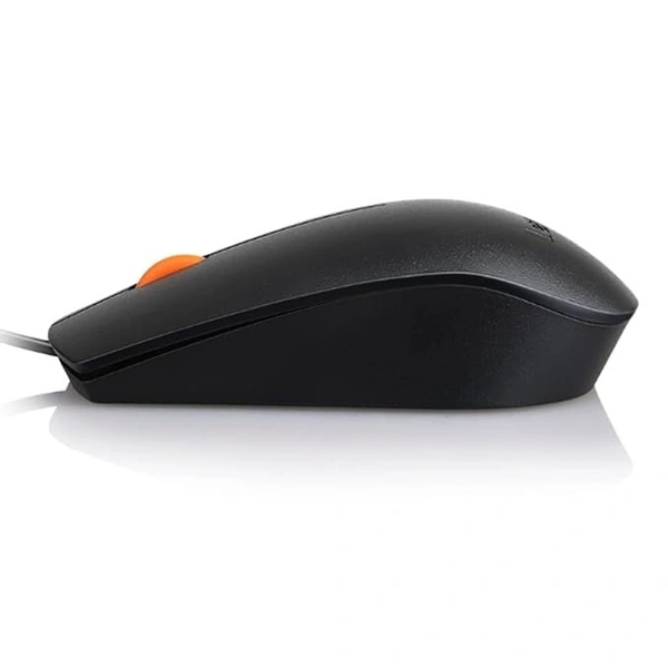 MOUSE- WIRED- Lenovo 300 Wired Plug & Play USB Mouse, High resolution 1600 DPI Optical Sensor, 3-button design with clickable scroll wheel, Ambidextrous, Ergonomic mouse for comfortable all-day Grip (GX30M39704)