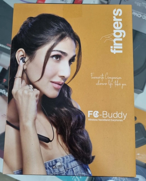 NECKBAND- FINGERS FC-Buddy Bluetooth Wireless in Ear Neckband Earphones with Built-in Mic (Slate Grey)