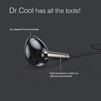EARSET- FINGERS Dr. Cool Wired Earphones (Ear-shaped Dual Tone Earbuds | Golden L Pin Connector)- 1 Year Warrenty