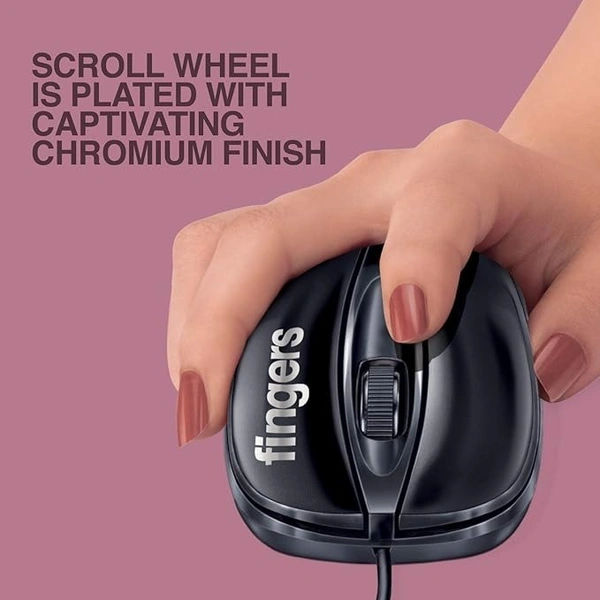 COMBO- WIRED- FINGERS Velvet C4 Wired Slim Keyboard and Mouse Set